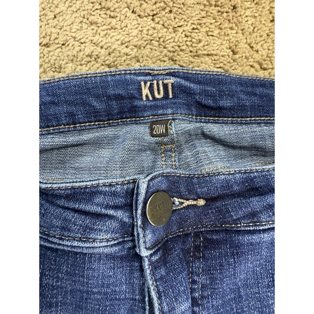 Kut from the Kloth Ankle Straight Leg Cuffed Jeans Women 20W Blue Denim - Picture 2 of 8
